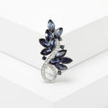 Crystal Leaf Spray Brooch in Four Faceted Color Variations view 7