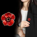 Poppy Flower Enamel Metal Brooch Pin for Jackets and Lapels view 4