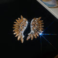 Crystal Wing Statement Stud Earrings In Five Colors view 8