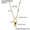 Polished Teardrop Pendant Necklaces and Stud Earrings Set view 12