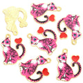 Enamel-Look Gold Silver Heart Alloy Jewelry Pendants in 10 Styles view 8