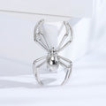 Polished Spider Brooch With Faceted Body and Sculpted Metal Legs view 7