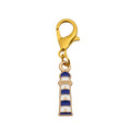 Nautical Enamel Charm Set Anchor Lifebuoy Sailboat Lighthouse view 6