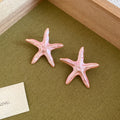 Pearlized Starfish Cord Necklaces Stud Earrings Four Colors view 11