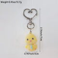 Flocked Yellow Chick Keychains Heart Clasp 2 Styles view 4