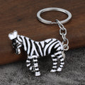 Cute Horse Zebra Zinc Alloy Animal Keychain Bag Charm
