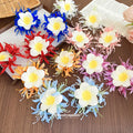 Plumeria Fabric Flower Duckbill Hair Clips Seven Colors view 2