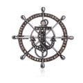 Flower Crystal Two Designs Metal Brooch Pin 4 cm for Jackets and Lapels view 1