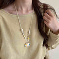 Shell Starfish Pearl Beach Pendant Necklace Cord Assorted Styles view 1