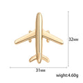 Polished Airplane Brooch in Four Metal Finishes Decorative Lapel Pin view 5
