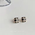 Enamel Stud Earring Collection Flower Butterfly Checker view 9