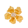 Camellia Crystal Two Designs Metal Brooch Pin 5.6 x 5.3 cm view 6