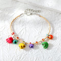 Beige Woven Cord Skull Eye and Bead Bracelets in Five Styles view 2