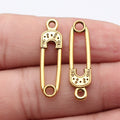 Decorative Safety Pin Charm Connector Jewelry Making Component view 5