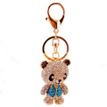Faceted Stone Panda Keychain With Colorful Vest And Gold-Tone Ring view 5