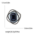 Nested Loop Crystal Brooch With Rectangular Center Stone view 8