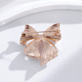 Ribbon Bow Crystal Two Designs Metal Brooch Pin 3.8 cm view 4