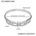 Hollow Link Clasp and Open Twist Bangles Gold Steel view 8