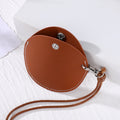 Round Leather Snap Pouch Cord Necklaces 3 Colorways view 2