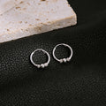Silver Mini Hoop Earrings Teardrop Coil Bar Ball Styles view 9