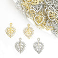 Crystal Open Leaf Jewelry Components For DIY Earrings And Bracelets Charms view 1