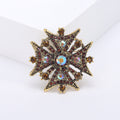 Eight Point Starburst Brooch in Four Crystal Colorways view 7