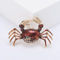 Glossy Crab Enamel Brooch in Four Rich Color Options view 8