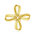 Gold Bow Brooch In 1 Style With Polished Metal And Decorative Details view 1