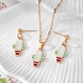 Enamel Fruit Plant Stud Earring Necklace Sets 7 Motifs view 11