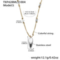 Polished Teardrop Pendant Necklaces and Stud Earrings Set view 7