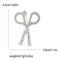 Rhinestone Scissors Brooch with Pearl Beaded Handles view 7