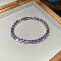 Square Zircon Tennis Bracelet Gold Silver 9 Styles view 8