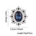 Flower Crystal Two Designs Metal Brooch Pin 5 x 4.3 cm view 2