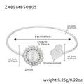 Sea Life Open Bangle Collection in Seven Metal Styles view 8
