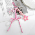 Woven Cord Bow Keychain With Colorful Charm Accents view 9