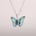 Acrylic Butterfly Pendant Necklace Gold or Silver Chain Styles view 8