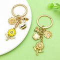 Bee and Honeycomb Charm Keychains in 33 Pictured Variations for Bags and Keys view 3