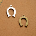 Horseshoe Charm Metal Jewelry Making Component In 2 Finishes view 2