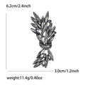 Marquise Crystal Leaf Cluster Bow Brooch Four Colors view 7