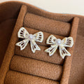 Enamel Bow Stud Earrings in Three Pastel Colors Decorative Jewelry Accessory view 7