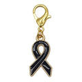 Enamel Awareness Ribbon Charm Gold Lobster Clasp Six Colors view 10