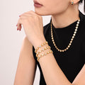 Four Leaf Clover Zircon Bracelet Gold Steel Stainless view 3