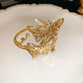 Three Mixed Gold Tone Butterfly And Flower Open Arm Cuff Designs view 6