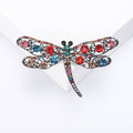 Open Filigree Dragonfly Brooch in Six Crystal Colorways view 7