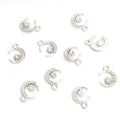 Crystal Crescent Moon Charms in Two Styles and Two Tones view 3