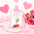 Gold Tone Red Numeral and Love Charm Keychain and Attached Hardware view 6