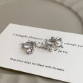 Silver-Tone Pearl And Crystal Asymmetric Ear Cuff Fashion Jewelry view 4