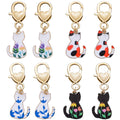 Four-Style Printed Cat and Heart Lobster Clasp Charm Assortment view 1
