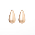Rose Gold Mirror Oversized Teardrop Statement Stud Earrings view 5