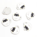Coffee Cup Cat Enamel Alloy Charm Pendants in Seven Colors view 7